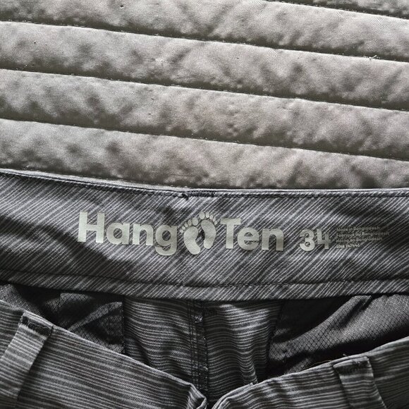 Hang Ten Men's Men's Hybrid Short 11" - 34 Dark Grey Striped - Picture 3 of 4